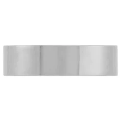 White Gold Polished Pipe Comfort Fit 6mm Band 14K