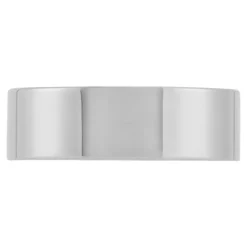 White Gold Polished Pipe Comfort Fit 7mm Band 18K