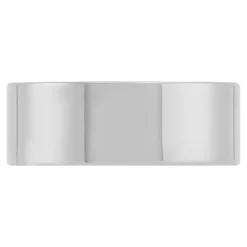 White Gold Polished Pipe Comfort Fit 8mm Band 18K