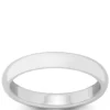 White Gold Polished Rounded Comfort Fit 3mm Band 14K