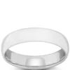 White Gold Polished Rounded Comfort Fit 5mm Band 14K