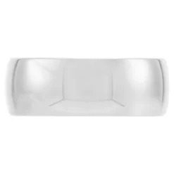 White Gold Polished Rounded Comfort Fit 8mm Band 18K
