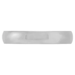 White Gold Polished Rounded 4mm Band 14K