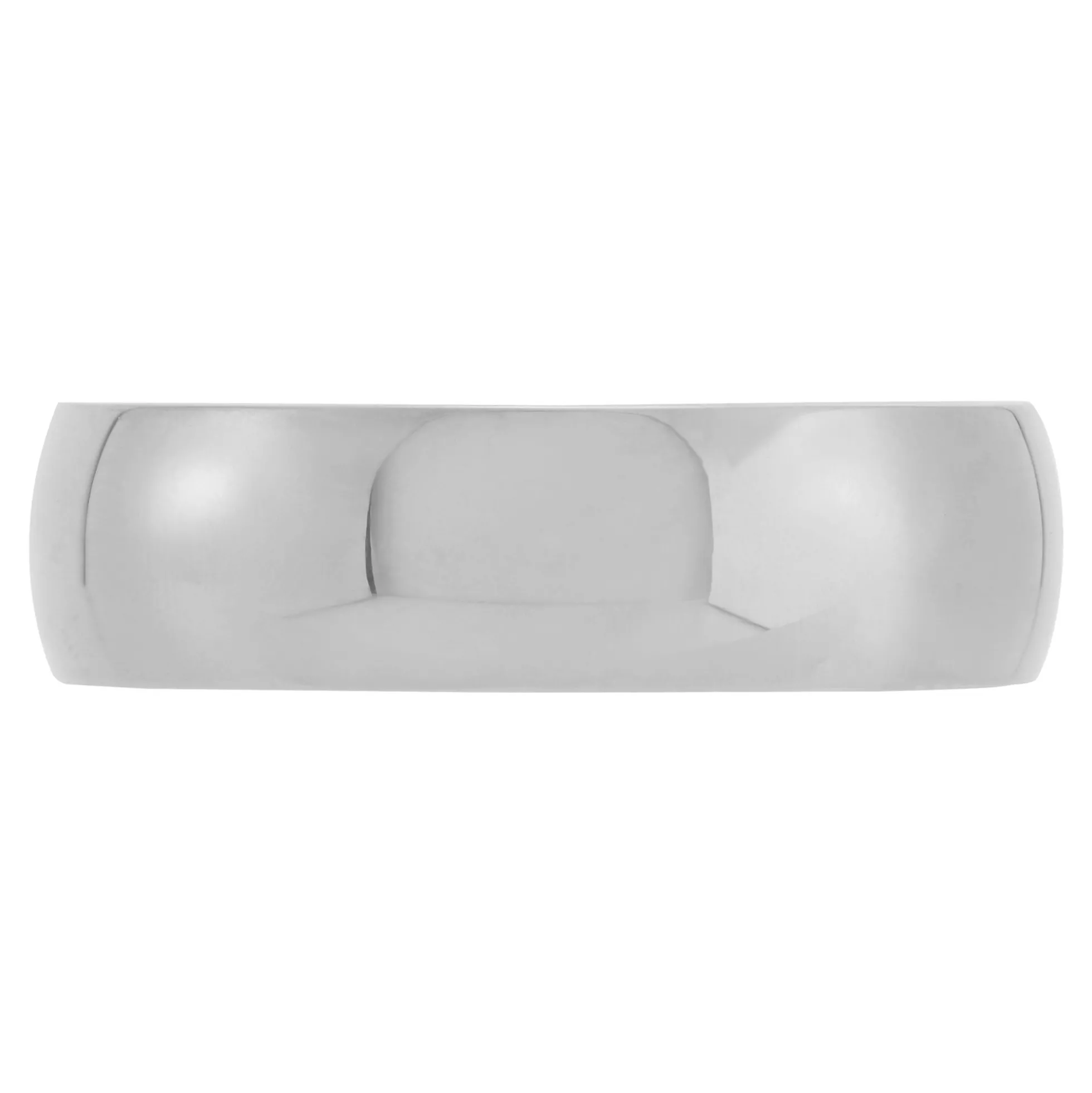 White Gold Polished Rounded 6mm Band 14K