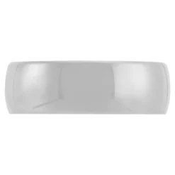 White Gold Polished Rounded 7mm Band 14K