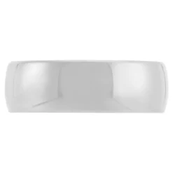 White Gold Polished Rounded 7mm Band 18K