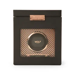 WOLF Axis Single Watch Winder With Storage