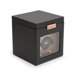 WOLF Axis Single Watch Winder With Storage