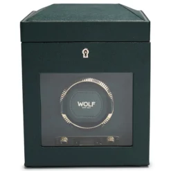 WOLF British Racing Single Watch Winder With Storage