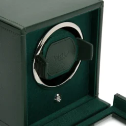 WOLF Cub Single Watch Winder With Green Cover