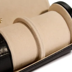 WOLF Palermo Double Watch Roll with Jewelry Pouch