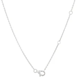 Y-Drop Diamond Pendant Necklace, 14K White Gold