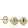 Yellow Gold Ball Earrings 14K, 6mm