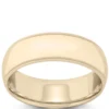 Yellow Gold Polished Milgrain Edge Comfort Fit 7mm Band 14K
