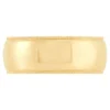 Yellow Gold Polished Milgrain Edge Comfort Fit 8mm Band 14K