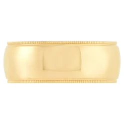 Yellow Gold Polished Milgrain Edge Comfort Fit 8mm Band 14K