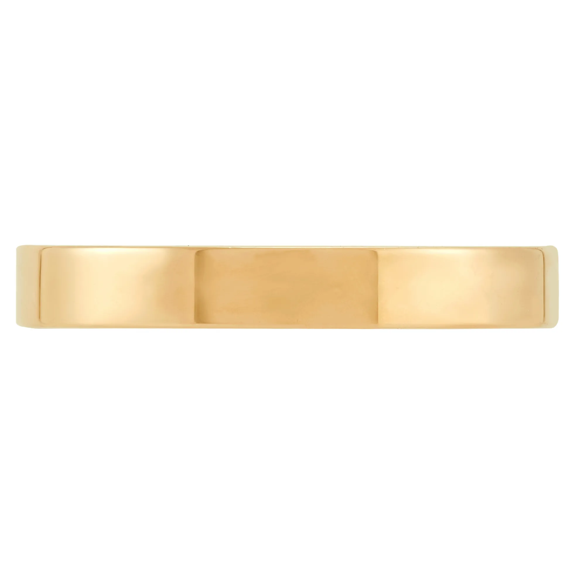 Yellow Gold Polished Pipe Comfort Fit 3mm Band 14K