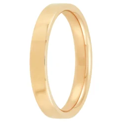Yellow Gold Polished Pipe Comfort Fit 3mm Band 14K