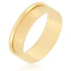 Yellow Gold Polished Pipe Comfort Fit 7mm Band 18K