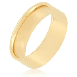 Yellow Gold Polished Pipe Comfort Fit 7mm Band 18K