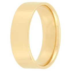 Yellow Gold Polished Pipe Comfort Fit 7mm Band 18K