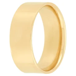 Yellow Gold Polished Pipe Comfort Fit 8mm Band 14K