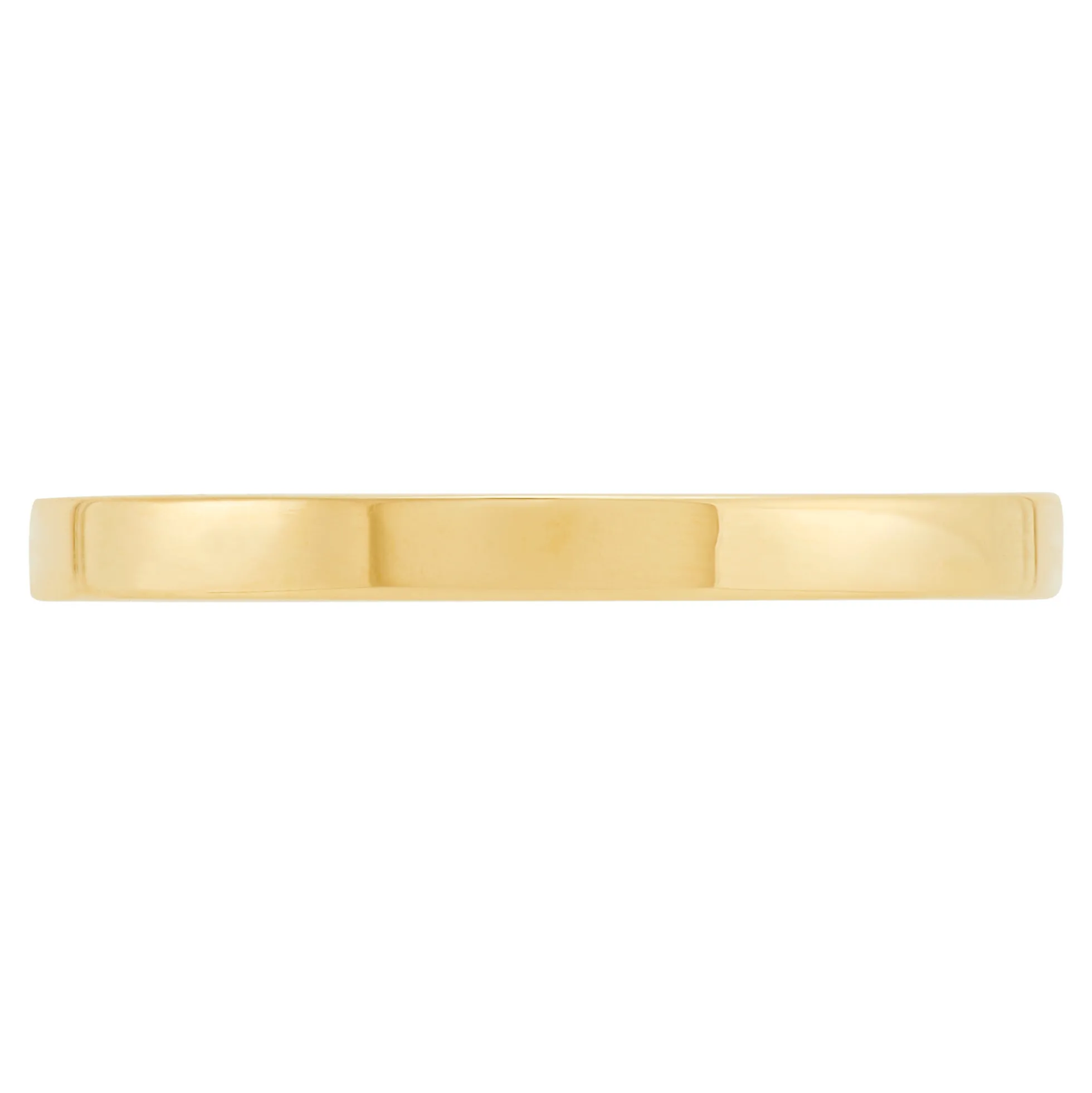 Yellow Gold Polished Pipe Comfort Fit 2mm Band 14K