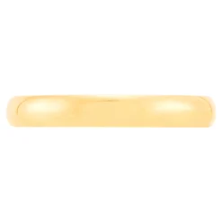 Yellow Gold Polished Rounded 3mm Band 18K