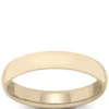 Yellow Gold Polished Rounded Comfort Fit 4mm Band 14K
