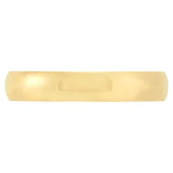Yellow Gold Polished Rounded 4mm Band 18K