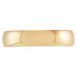 Yellow Gold Polished Rounded Comfort Fit 5mm Band 14K