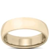 Yellow Gold Polished Rounded Comfort Fit 6mm Band 14K