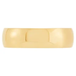 Yellow Gold Polished Rounded 6mm Band 18K