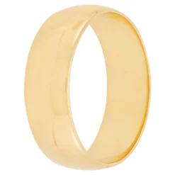 Yellow Gold Polished Rounded 7mm Band 14K