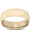 Yellow Gold Polished Rounded Comfort Fit 7mm Band 14K