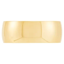 Yellow Gold Polished Rounded 8mm Band 14K