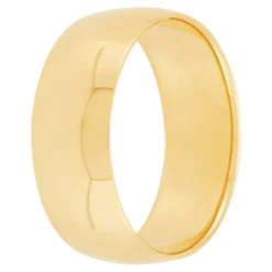 Yellow Gold Polished Rounded 8mm Band 14K