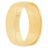 Yellow Gold Polished Rounded 8mm Band 18K