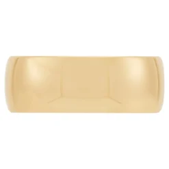 Yellow Gold Polished Rounded Comfort Fit 8mm Band 18K