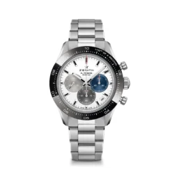 Zenith CHRONOMASTER Sport Watch White Dial Steel Bracelet, 41mm