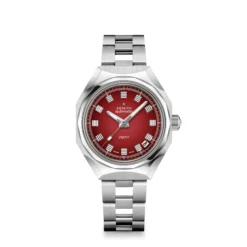 Zenith DEFY Revival A3691 Watch Red Dial Steel Bracelet, 37mm