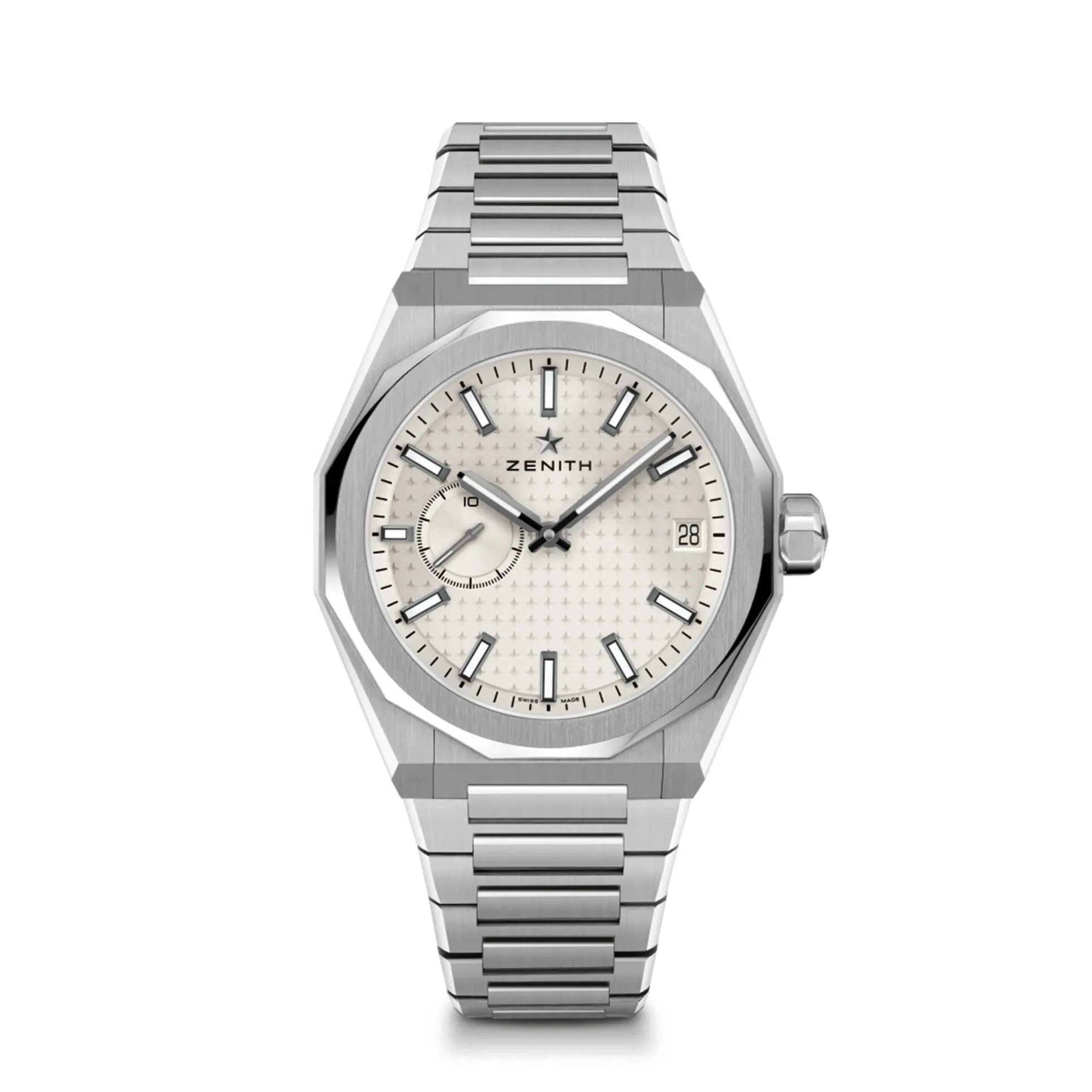 Zenith DEFY SKYLINE Watch Silver-toned Patterned Dial Steel Bracelet, 41mm